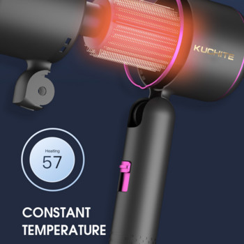 Сгъваем сешоар NTC Контрол на постоянната температура със син отрицателен йон Грижа за косата Намаляване на шума Домакински сешоар