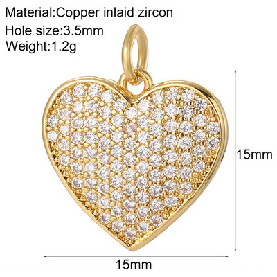 Armsad südamelindude krambid ehete valmistamise tarvikute jaoks Pave Roheline Punane Sinine Tsirkoon Kullavärvi Dijes Kaelakee Kõrvarõngad Käevõru