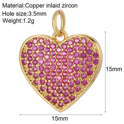 Armsad südamelindude krambid ehete valmistamise tarvikute jaoks Pave Roheline Punane Sinine Tsirkoon Kullavärvi Dijes Kaelakee Kõrvarõngad Käevõru