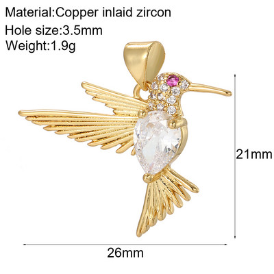 Armsad südamelindude krambid ehete valmistamise tarvikute jaoks Pave Roheline Punane Sinine Tsirkoon Kullavärvi Dijes Kaelakee Kõrvarõngad Käevõru