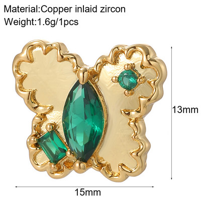 Armsad südamelindude krambid ehete valmistamise tarvikute jaoks Pave Roheline Punane Sinine Tsirkoon Kullavärvi Dijes Kaelakee Kõrvarõngad Käevõru