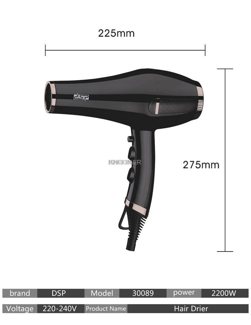 Kodumajapidamises kasutatav suure võimsusega föön Reguleeritav mitme funktsiooniga juuksuri föön ei kahjusta Power Generation föönit