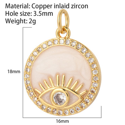 Heart Love Charms για κοσμήματα Προμήθειες κατασκευής Star Evil Blue Eye Χρυσό επιμεταλλωμένο CZ Diy Σκουλαρίκια Μενταγιόν Γούρια για κοσμήματα