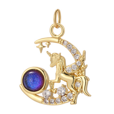 Heart Love Charms για κοσμήματα Προμήθειες κατασκευής Star Evil Blue Eye Χρυσό επιμεταλλωμένο CZ Diy Σκουλαρίκια Μενταγιόν Γούρια για κοσμήματα
