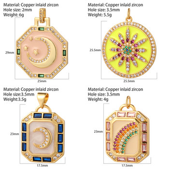 Σμάλτο Ζωγραφική Moon Star Charms για Προμήθειες Κατασκευής Κοσμημάτων Χρυσό Χρώμα Κρεμαστό Σκουλαρίκι Diy Βραχιόλι Κολιέ Γούρια Αξεσουάρ