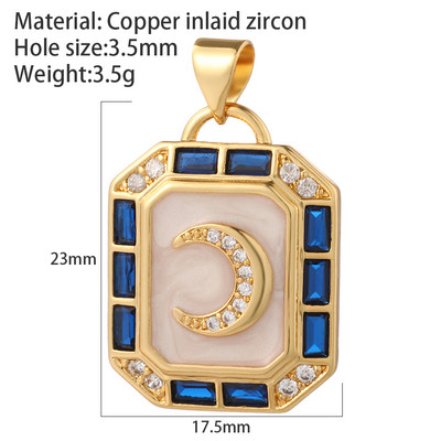 Oslikani emajlom Mjesec Zvijezda Privjesci za izradu nakita Privjesak zlatne boje Diy Naušnice Narukvica Ogrlica Privjesci Dodaci