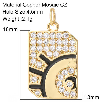 Oslikani emajlom Mjesec Zvijezda Privjesci za izradu nakita Privjesak zlatne boje Diy Naušnice Narukvica Ogrlica Privjesci Dodaci