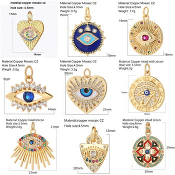 Evil Blue Eye χαριτωμένα σκουλαρίκια Charms Diy κρεμαστό κολιέ Designer Charms Τηλέφωνο Χρυσό χρώμα Κοσμήματα κατασκευής Προμήθειες Evil μενταγιόν