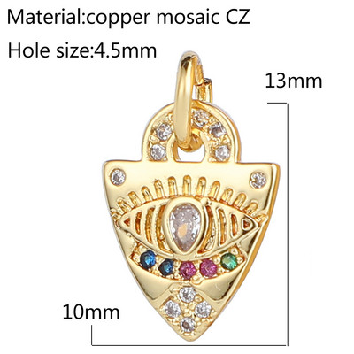 Evil Blue Eye Armsad Kõrvarõngad Amuletid Isetegija ripats Kaelakee Disainer Charms Telefon Kullavärvi Ehted Valmistamistarbed Kuri ripats