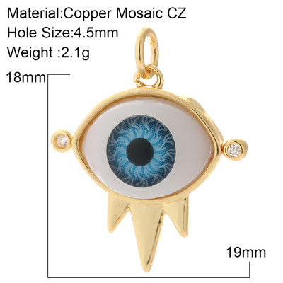 Evil Blue Eye Armsad Kõrvarõngad Amuletid Isetegija ripats Kaelakee Disainer Charms Telefon Kullavärvi Ehted Valmistamistarbed Kuri ripats