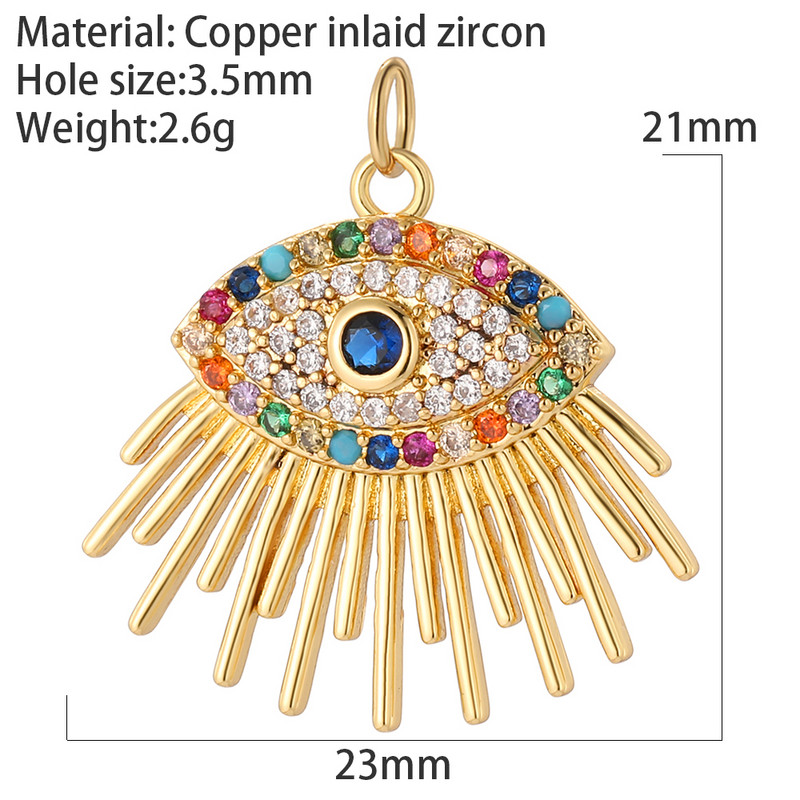 Evil Blue Eye Armsad Kõrvarõngad Amuletid Isetegija ripats Kaelakee Disainer Charms Telefon Kullavärvi Ehted Valmistamistarbed Kuri ripats
