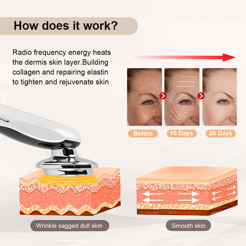 RF Lifting Machine nahka pinguldav EMS näo tõstev masseerija 7-ühes naha noorendamine näo raadiosageduslik näo tõstmise seade