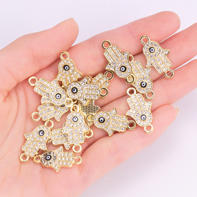 10 tk sulamist tsirkooniumoksiidi Türgi kreeka kurja silma võlusid kivist Famati konnektori käevõru ripats DIY ehete tarvik