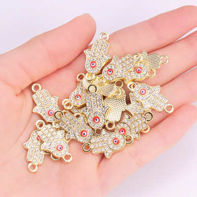 10 tk sulamist tsirkooniumoksiidi Türgi kreeka kurja silma võlusid kivist Famati konnektori käevõru ripats DIY ehete tarvik