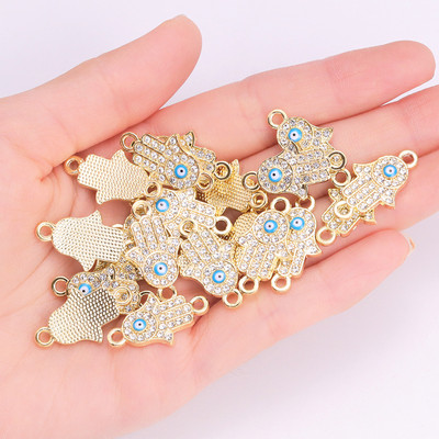 10 tk sulamist tsirkooniumoksiidi Türgi kreeka kurja silma võlusid kivist Famati konnektori käevõru ripats DIY ehete tarvik