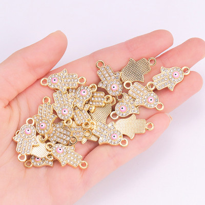 10 tk sulamist tsirkooniumoksiidi Türgi kreeka kurja silma võlusid kivist Famati konnektori käevõru ripats DIY ehete tarvik