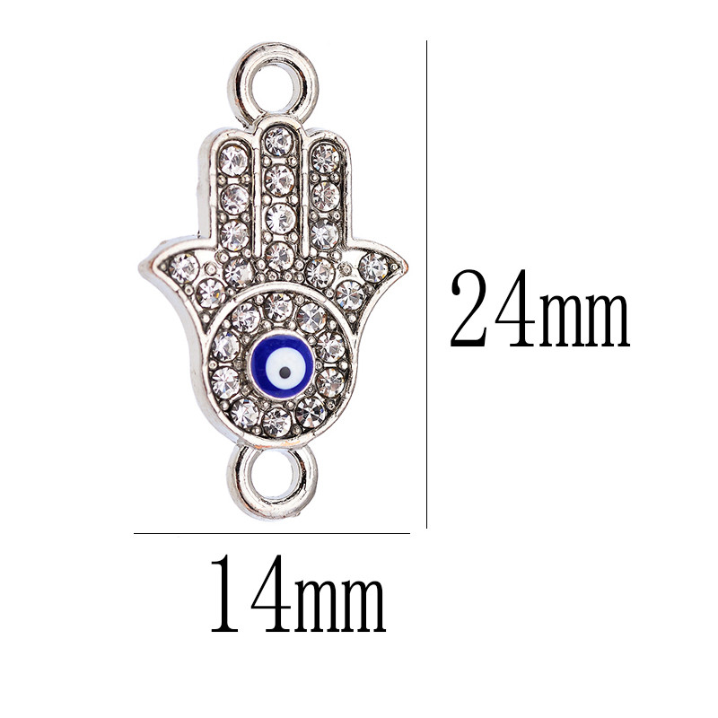 10 tk sulamist tsirkooniumoksiidi Türgi kreeka kurja silma võlusid kivist Famati konnektori käevõru ripats DIY ehete tarvik