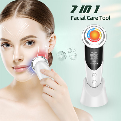 CkeyiN 7 în 1 masaj facial pentru lifting facial EMS fermitatea pielii cu fotoni LED pentru întinerirea pielii Bar de masaj pentru ochi Albirea feței Dispozitiv de îndepărtare a acneei