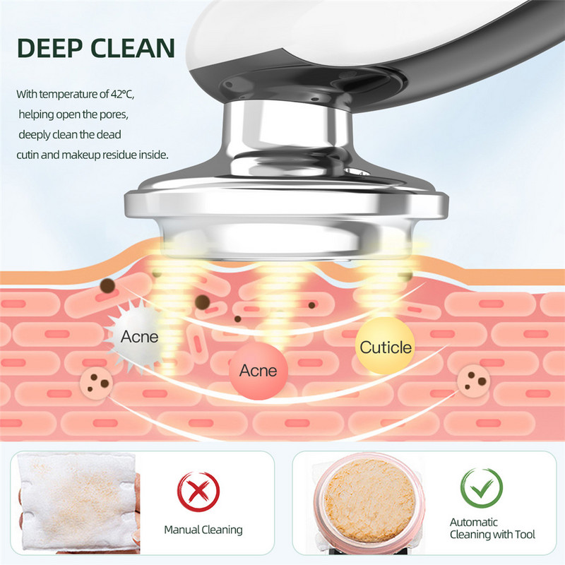 CkeyiN 7 viename veido pakeliantis masažuoklis EMS odą stangrinantis LED fotonų odos atjauninimas akių masažo juostelė Veido balinimo priemonė nuo spuogų