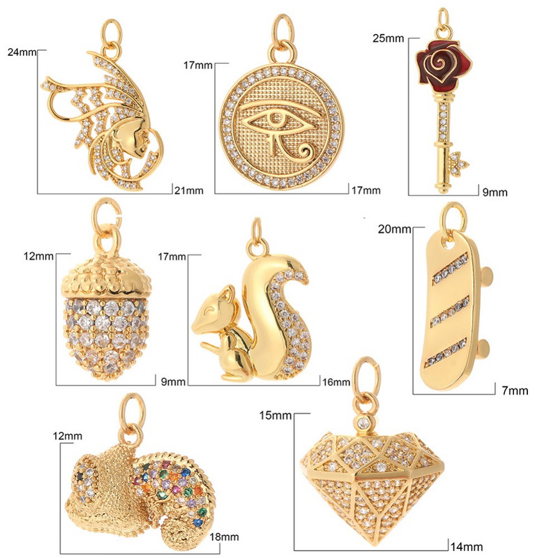 Voverės kankorėžių pakabučiai, skirti papuošalams gaminti, pasidaryk pats auskarai, karoliai, apyrankės, mieli dizainerio pakabukai