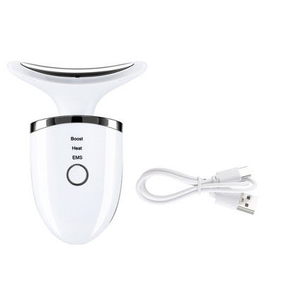 EMS mikrosrovės kaklo pakėlimo aparatas kaklo masažuoklis grožio elektrinis terminis raudonos šviesos terapinis raukšlių šalinimas, senėjimą stabdantis odos priežiūra
