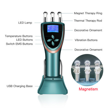 EMS Microcurrent Warm Heat 36-53 Vibration Magnetic Therapy Meridians Care Μασάζ Χτένη Ανύψωσης προσώπου Συσκευή ομορφιάς