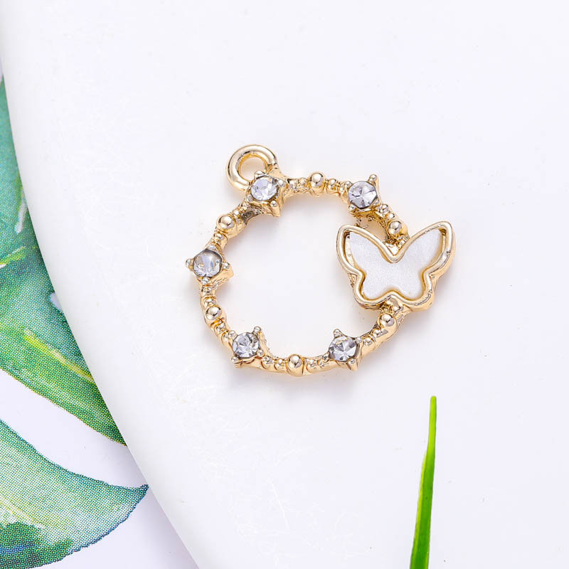 20kom šareni leptir legura cirkon akril životinjski privjesak narukvice ogrlice naušnice nakit za izradu pribora DIY rukotvorine