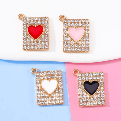 20kom 16*20 mm cirkonsko srce kvadratni privjesak Party luksuzni dodaci za izradu nakita Ogrlica Naušnice Lanac za mobilni telefon DIY rukotvorine