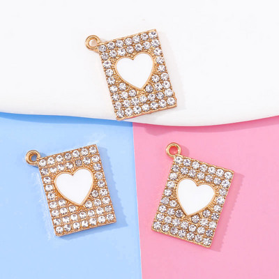 20kom 16*20 mm cirkonsko srce kvadratni privjesak Party luksuzni dodaci za izradu nakita Ogrlica Naušnice Lanac za mobilni telefon DIY rukotvorine
