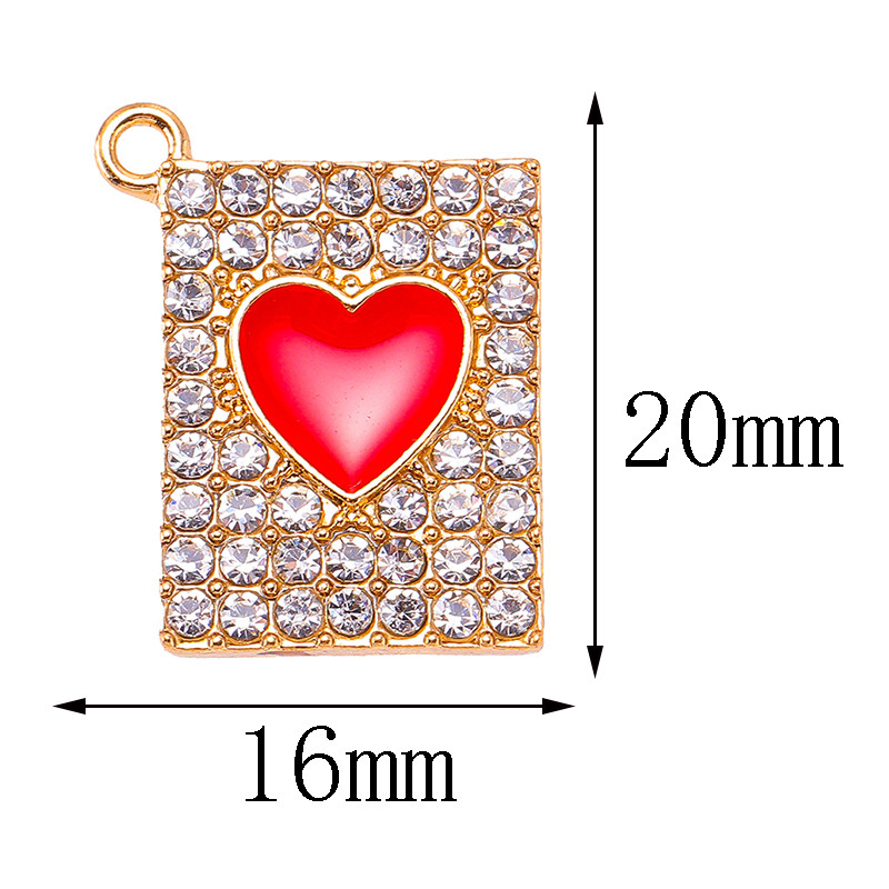 20kom 16*20 mm cirkonsko srce kvadratni privjesak Party luksuzni dodaci za izradu nakita Ogrlica Naušnice Lanac za mobilni telefon DIY rukotvorine
