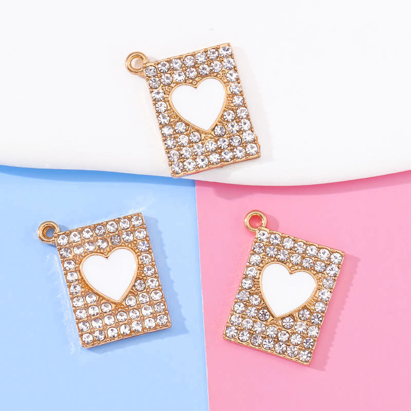 20kom 16*20 mm cirkonsko srce kvadratni privjesak Party luksuzni dodaci za izradu nakita Ogrlica Naušnice Lanac za mobilni telefon DIY rukotvorine