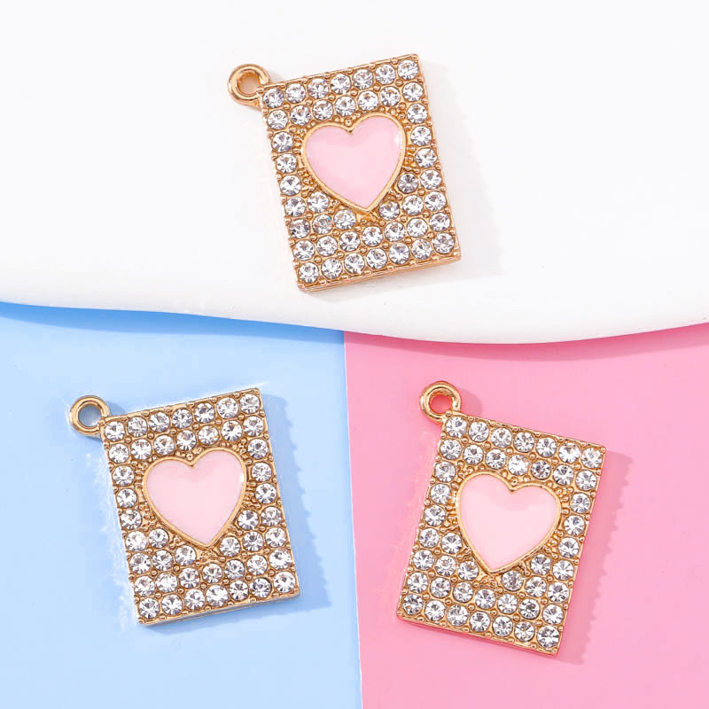 20kom 16*20 mm cirkonsko srce kvadratni privjesak Party luksuzni dodaci za izradu nakita Ogrlica Naušnice Lanac za mobilni telefon DIY rukotvorine