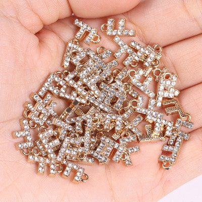 20 tk/partii sädelev kristalltsirkooniumoksiid, 26 kirjaga ripats naistele kaelakee kõrvarõngad, ehted sulamist kivikivist võluripatsi isetegemise komplekt