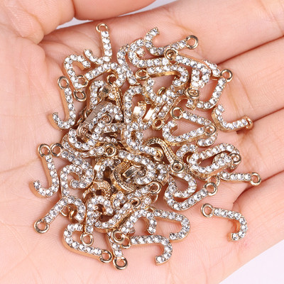 20 tk/partii sädelev kristalltsirkooniumoksiid, 26 kirjaga ripats naistele kaelakee kõrvarõngad, ehted sulamist kivikivist võluripatsi isetegemise komplekt