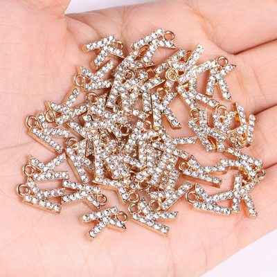 20 tk/partii sädelev kristalltsirkooniumoksiid, 26 kirjaga ripats naistele kaelakee kõrvarõngad, ehted sulamist kivikivist võluripatsi isetegemise komplekt