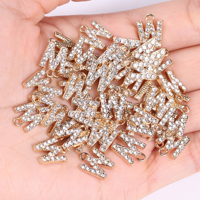 20 tk/partii sädelev kristalltsirkooniumoksiid, 26 kirjaga ripats naistele kaelakee kõrvarõngad, ehted sulamist kivikivist võluripatsi isetegemise komplekt