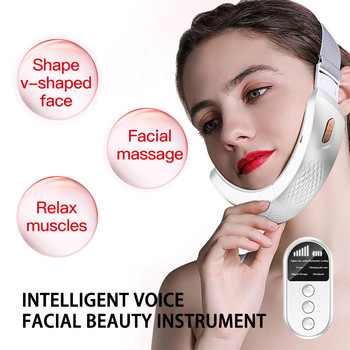 V Face Facial Machine Electric V-Line Up Lift Belt Face Massage LED Face Skin Lifting Συσφιγκτικό Beauty Device Double Reducer Νέο