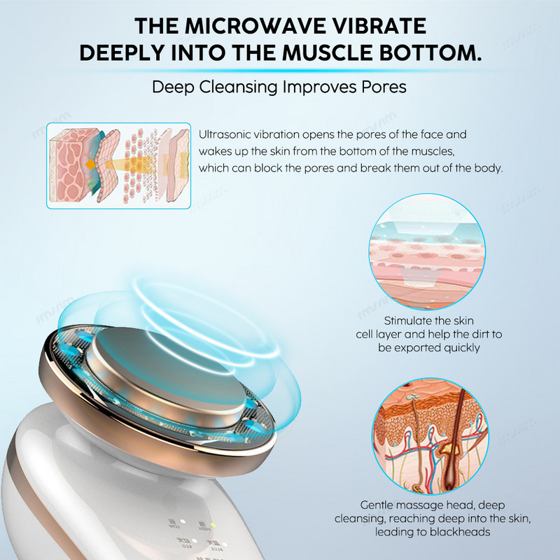 7 u 1 Galvanski masažer za lice Crveno i plavo svjetlo Alati za njegu kože Uređaj za podizanje lica EMS mikrostrujni uređaj za zatezanje lica