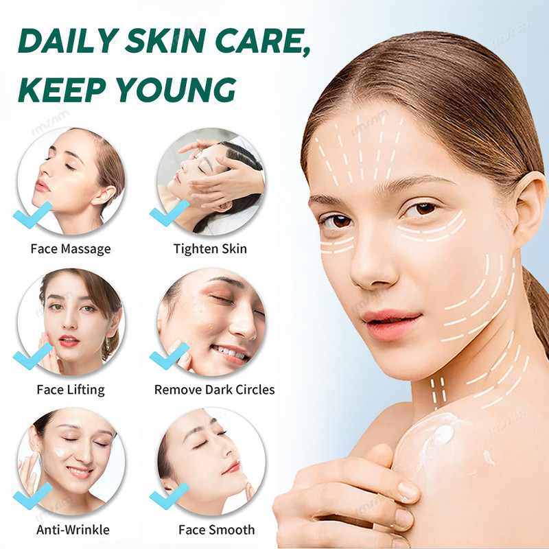 7 u 1 Galvanski masažer za lice Crveno i plavo svjetlo Alati za njegu kože Uređaj za podizanje lica EMS mikrostrujni uređaj za zatezanje lica