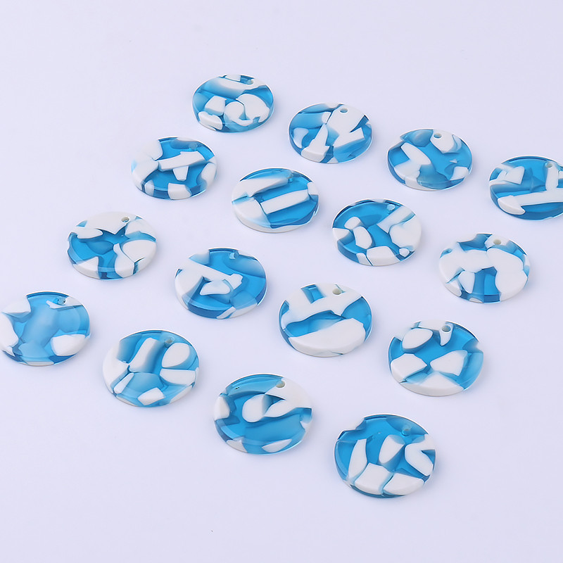 10 tk 18x18mm segavärvi ümmargune väike võluripats akrüülist kõrvarõnga kaelakee meisterdamiseks ehete tegemiseks, võtmehoidja juukseaksessuaarid