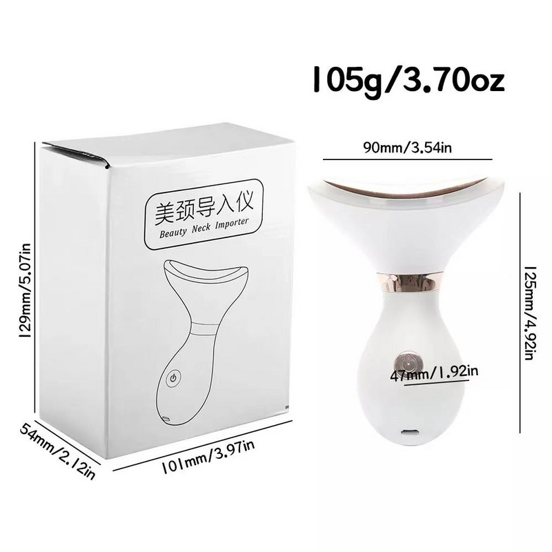 Kaela näo tõstev iluseade 3 värvi LED raadiosageduslik fotonvibratsioon näomasseerija valgendamine pinguldav nahahooldusvahendid