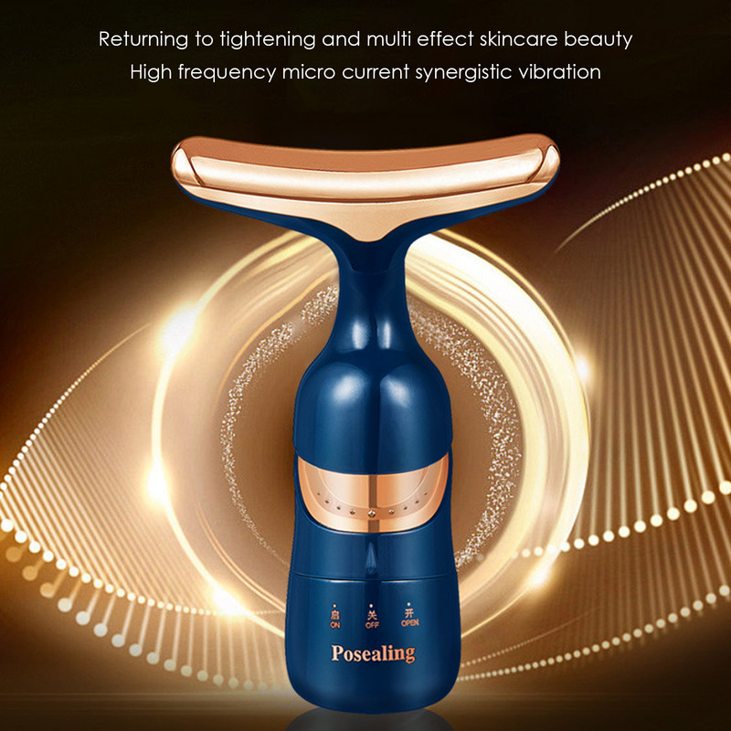 3-ühes multifunktsionaalne näomasseerija kaela näo-silmamassaaži sissejuhatus mikrovoolu naha noorendamiseks vananemisvastane iluseade