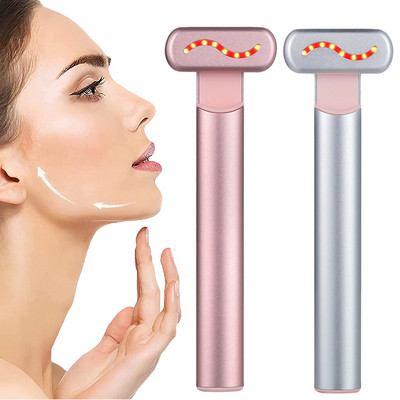 EMS Microcurrent Face Lifting Device Red Light arcápoló pálca szem nyak masszírozó bőrfeszesítő ránctalanító bőrápoló szépségápoló eszköz