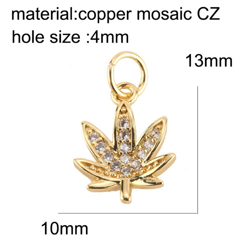 razno cvijeće Privjesci za izradu nakita Zlatna boja Javorov list Tratinčice Diy Naušnice Ogrlica Metalni bakarni cirkon