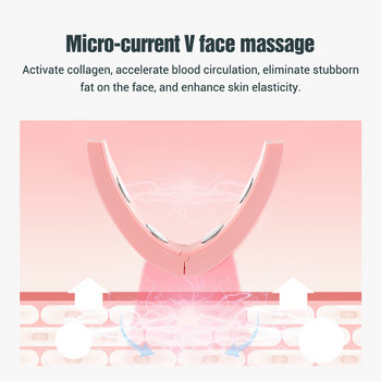 Ζώνη αδυνατίσματος σε σχήμα V Face Lifting Ζώνη Αδυνατίσματος EMS Microcurrent Cellulite Massager For Face Beauty Vibration Double Chin Remover Tighten