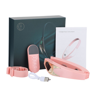 V-kujuline nägu tõstev salendav rihm EMS mikrovoolu tselluliidi masseerija näole ilu vibratsiooniga topeltlõua eemaldaja pingutage