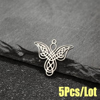 Lucky Guardian Angel Βάπτιση Diy Dangle Charms για κορίτσι Κολιέ με μενταγιόν από ανοξείδωτο ατσάλι για να φτιάξετε κοσμήματα