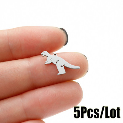 5 tk/partii roostevabast terasest multifilm Armas dinosauruse metallist võlusid kõrvarõngas käevõru isetehtud kaelakee ehete hulgimüük