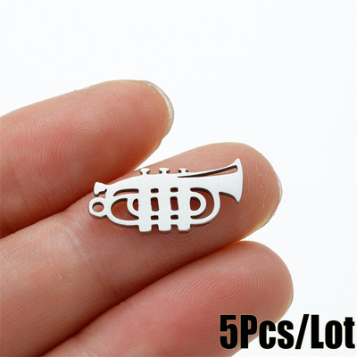 5kom glazbenih nota instrument konektor šarm od nehrđajućeg čelika za žene Diy pribor za izradu nakita ogrlica šarm privjesak