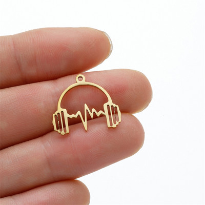 5kom glazbenih nota instrument konektor šarm od nehrđajućeg čelika za žene Diy pribor za izradu nakita ogrlica šarm privjesak